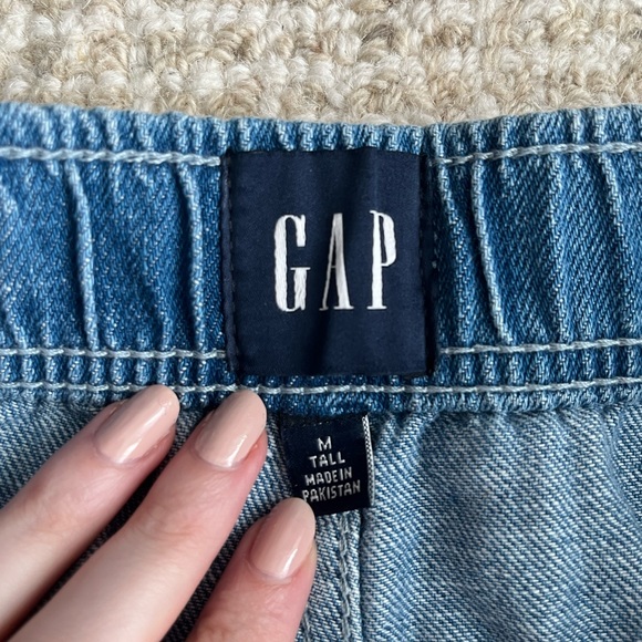 NWT Gap Tie Waist Barrel Jeans | M Tall - Picture 2 of 4